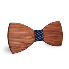 Gravata borboleta de madeira artesanal, masculina, para banquetes de negócios, festa de casamento, acessórios, gravata borboleta de madeira, presentes para homens 2024 - compre barato