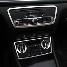 CNORICARC medio de la consola cubierta de Panel de CD Trim para Audi Q3 13-18 coche accesorios de acero inoxidable aire acondicionado mando de tiras 2024 - compra barato