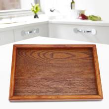 Rectangle Wooden Tea Tray Serving Table Plate Snacks Food Storage Dish for Hotel Home 2024 - buy cheap