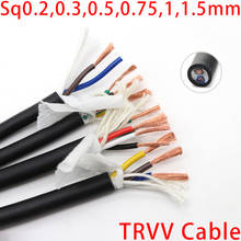 Cabo trvv 2 0.2 0.3 0.5 1 0.75mm, cabo em pvc com 5 núcleos, resistente à dobra, fio flexível 2024 - compre barato
