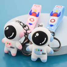 Creative Cute Astronaut Keychain Charms Lanyard Spaceman Universe PVC Key Chain Bag Charms Pendant Car Key Ring Couple Gift 2024 - buy cheap