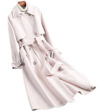 100% Wool Coat Female Double Breasted Long Coat Women Double-Faced Elegant Cashmere Long Coat Streetwear casaco feminino L570 2024 - buy cheap