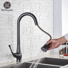 Kitchen Faucets Single Handle Pull Out Rotatable 360 Degree Kitchen Sink Faucets Deck Mounted Hot and Cold Water Taps 2024 - buy cheap