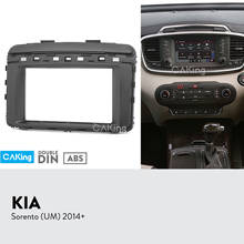 Panel de Radio Fascia de doble Din para coche KIA Sorento (UM) 2014, Kit de tablero, instalación, adaptador de placa facial, cubierta, bisel de consola 2024 - compra barato
