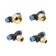 6mm Pipe Interfac to 1/8" 1/4" 3/8" 1/2" Male Thread Slip Lock Thread Tee Connector Garden Irrigation Hose Pipe Quick Couplings 2024 - compre barato