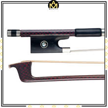 Advanced 4/4 Size Violin/ Fiddle Bow Carbon Fiber Bow Grid Carbon Fiber Round Stick Ebony Frog W/ Classic Paris Eye Inlay 2024 - buy cheap