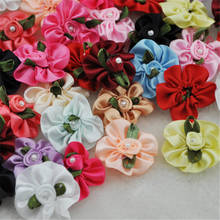 40pcs New Ribbon Flowers Bows Sewing Appliques Craft Wedding Decoration B001 2024 - buy cheap