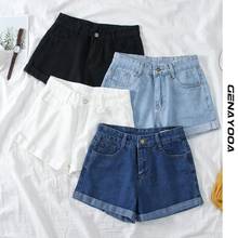 Genayooa-pantalones cortos de talla grande para mujer, Shorts informales de cintura alta, Mini pantalones cortos de mezclilla azul de gran tamaño, Sexy, 5 colores 2024 - compra barato