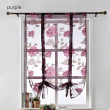 New Classical Window Curtain Roman Flower Print Lifting Curtains Light Transmission Valance Tulle Sheer Curtain for Bedroom Home 2024 - buy cheap