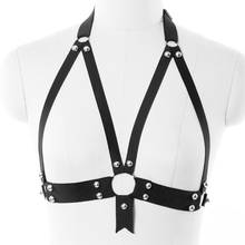 Punk Rave Body Harness Bra Black Sexy Lingerie Goth Top Cage Bra Elastic Body Harness Belt  Bondage Hollow Lingerie 2024 - buy cheap