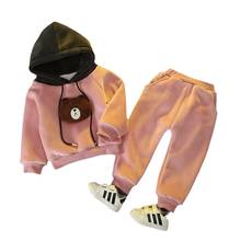 2Pcs/set 2019 Baby girls Winter Clothing Set Newborn Thick Cotton-Padded Clothes for Boys Girls 0-4Y Hooded Coat + Pant Kids set 2024 - buy cheap