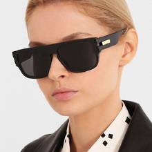 Gafas de sol cuadradas Vintage para mujer y hombre, lentes de sol cuadradas de gran tamaño con montura ancha, marca de lujo, diseño Retro, gafas de tubo de mujer UV400 2024 - compra barato