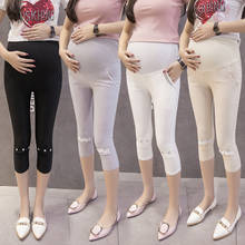 4 цвета, летние капри для беременных, PocketCotton, обтягивающие леггинсы средней длины для беременных, женские эластичные штаны для беременных 2024 - купить недорого
