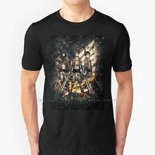 Camiseta con diseño de ataque a los Titanes, camisa 100% de algodón puro de ataque a los Titanes, Shingeki No Kyojin Aot de la temporada Final Aot Finale Attack On, 17 2024 - compra barato