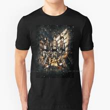 Ataque em titan design 17 t camisa 100% puro algodão ataque em titan shingeki nenhum kyojin aot final temporada aot ataque final em 2024 - compre barato