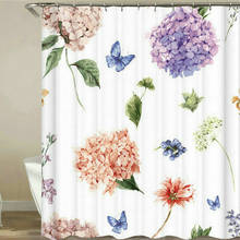 Waterproof Shower Curtain 3d printed Modern Flowers Bath Curtains Bathroom Polyester Cloth 180*180cm Bath Screen With 12 Hooks 2024 - buy cheap