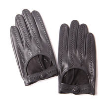 Spring Autumn Real Leather Gloves Male Locomotive Driving Imported Sheepskin Woven Men Gloves Thin Unlined M063N 2024 - buy cheap