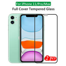 Película de vidrio templado para iPhone 11 Pro Max, Protector de pantalla de vidrio a prueba de explosiones, de alta calidad y aluminio 2024 - compra barato