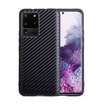 Real Leather Phone Case For Samsung Galaxy S21 S20 Note 20 Ultra Carbon Fiber Slim Back Cover For Samsung Note 10 S10 Plus Coque 2024 - buy cheap