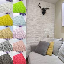 Papel tapiz de revestimiento impermeable de espuma para decoración de sala de estar, pegatinas autoadhesivas de pared de ladrillo 3D, bricolaje, económico y Vintage 2024 - compra barato
