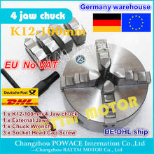 DE ship free VAT K12-100mm 4 jaw self-centering chuck Manual chuck Four 4 jaw chuck Machine tool Lathe chuck 2024 - buy cheap