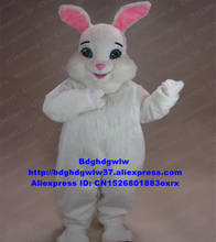 White Long Fur Easter Bunny Osterhase Rabbit Hare Mascot Costume Cartoon Character Good-looking Nice Performn ACTING zx2413 2024 - buy cheap