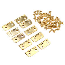 10Pcs 16x18mm Cabinet Hinges Antique Bronze/Gold  Furniture Accessories Jewelry Boxes Small Hinge Furniture Fittings 2024 - buy cheap