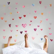 Adesivo de parede pvc para decoração de casa, quarto, criativo, formato de coração, amor, casal, parede 2024 - compre barato