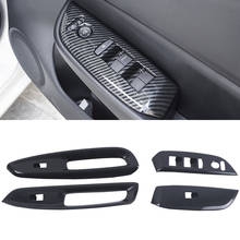 Right Hand Drive! 4PCS ABS Carbom Fiber Interior Door Widnow Switch Lift Cover Trim for Honda Fit Jazz GR 2020 2021 Accessories 2024 - buy cheap