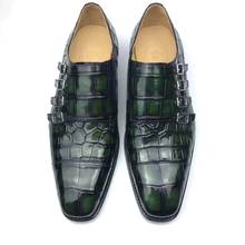 Chue-zapatos de cuero de cocodrilo para hombre, calzado de boda, negocios, ocio, novedad 2024 - compra barato