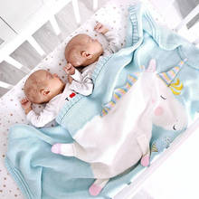Newborn Blanket Brand New Toddler Infant Newborn Baby Blanket Pram Cot Bed Moses Basket Crib Knit Blanket Cartoon Sleeping Bag 2024 - buy cheap
