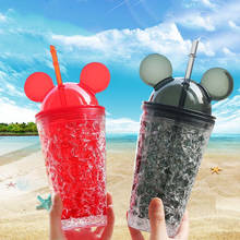 Pajitas de Mickey Ice para hacer batidos, vaso pequeño de plástico congelado, para verano, 450ml 2024 - compra barato