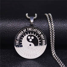 2021 THE CHURCH OF THE LATTER DAY DUDE DUDEISM Stainless Steel Chain Necklace Men/Women Silver Color Jewelry collares N648S03 2024 - buy cheap