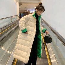 New Autumn Winter Fashion Light 90% White Duck Down Coats Loose Panelled Wide-waisted down jacket woman Outwear long coat Mw786 2024 - buy cheap