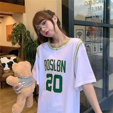 Women's T-shirts Tops Japanese Kawaii Ulzzang Casual Ins Lazy Loose Letter Print Tshirt Female Korean Harajuku Clothes For Women 2024 - buy cheap