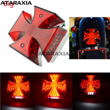 Motocicleta Universal de la Cruz Roja de LED luz de freno Luz de matrícula trasera bicicleta luz de la cola para Kawasaki VN Vulcano clásico 900 2024 - compra barato