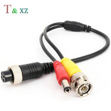 T & xz  Car Rear View Camera Adapter Cable CCTV Vehicle  audio cable 4-Pin Aviation Female to DC & BNC Male 30cm 2024 - buy cheap