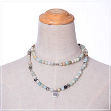 Lotus Yoga Pendant Mala Natural Stone Bracelet 108 Buddha Bead Amulet Necklace & Bracelet Unisex Wedding Gift 2024 - buy cheap