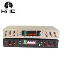 Equalizador eq em 20 segmentos de áudio hifi, equalizador bluetooth embutido, tripé, ajuste de baixo, display em led, indicador de espectro 2024 - compre barato