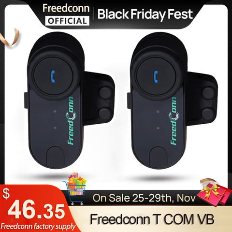 Мотогарнитура FreedConn TCOM-VB, Bluetooth-наушники для шлема с поддержкой Bluetooth 800 м, с FM-радио 2022 - купить недорого