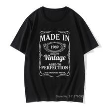 Made In 1969 Happy Birthday Present Cotton Short Sleeve Oversized Funny T Shirt Graphic Harajuku Vintage T-shirt Retro 2024 - buy cheap