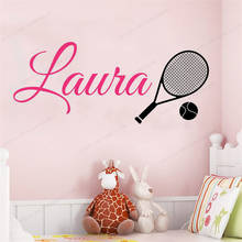 Adesivo de parede de vinil para tênis, nome personalizado, decoração em parede para meninos e meninas, hj670 2024 - compre barato