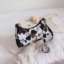 2022 Cow Print Shoulder Bags For Women Animal Leopard Zebra Pattern Handbag Female Chain Bags Pu Leather Underarm Bag Sac femme 2024 - buy cheap