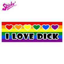 STICKY I Love LGBT Gay Signs Car Sticker Decal Decor Vinyl Motorcycle Off-road Laptop Trunk Guitar 2024 - buy cheap