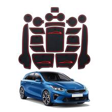 RUIYA-alfombrilla antideslizante para ranura de puerta, accesorio de coche, posavasos de goma para Kia Sportage QL 2019, tapete de almacenamiento para caja de brazo de puerta Interior, 18 Uds. 2024 - compra barato