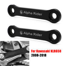 Peças de rebaixamento traseiro para motocicletas, kit ajustável de alumínio preto, para kawasaki klr 2008, klr650, 2018 e 650 2024 - compre barato