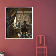 Citon Johnes Vermeer-pintura sobre lienzo, obra de arte al óleo, póster, decoración de pared, decoración del hogar 2024 - compra barato