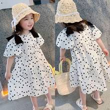Girls Clothes  Toddler Girl  Short Sleeve Dress Casual Dot Dress 2021 Fashion Design Children Clothes Princess Dress Summer Wear 2024 - buy cheap