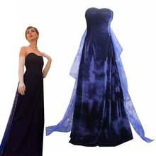 Anastasia Dark Blue Cosplay Costume Dress Princess Anastasia Evening Ball Gown L320 2024 - buy cheap