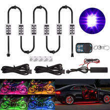 Motorcycle LED Light RGB Neon motorbike accessories Wireless Remote Waterproof Moto Atmosphere Light Strip Lamp Kit 2024 - buy cheap